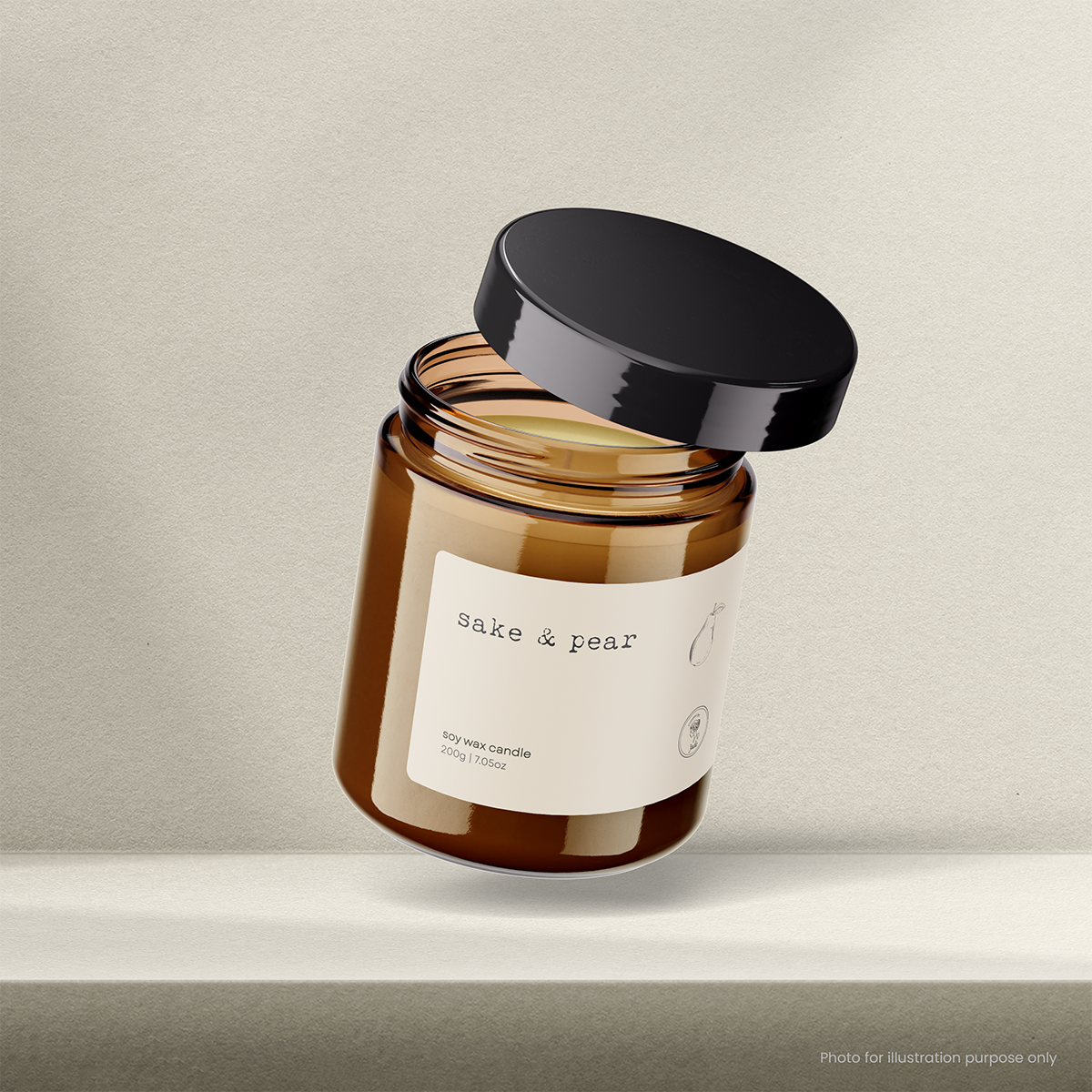 MADE BY JADE Curated Soy Wax Candle 200g Sake & Pear
