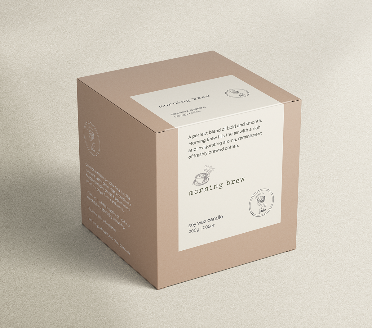 MADE BY JADE Curated Soy Wax Candle 200g Morning Brew