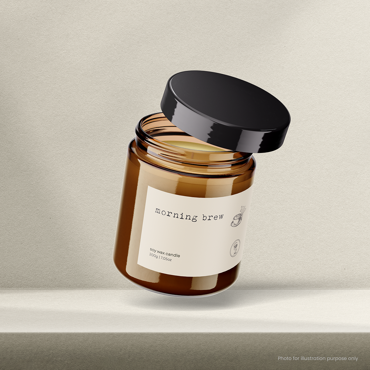 MADE BY JADE Curated Soy Wax Candle 200g Morning Brew